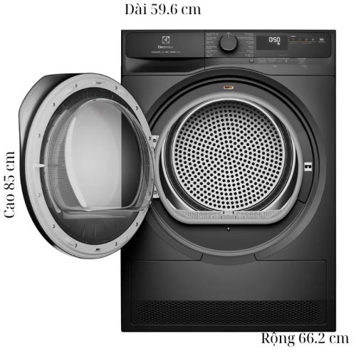 kich thuoc may say bom nhiet electrolux 8 kg edh803j5sc