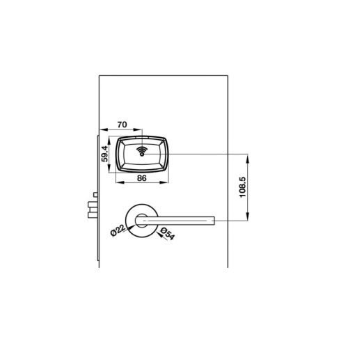 Kich thuoc kiem soat khoa hafele tay l dinl mau inox pl100 912 20 019